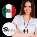 Mexican Flag Plastic Medallions - 2 1/2"